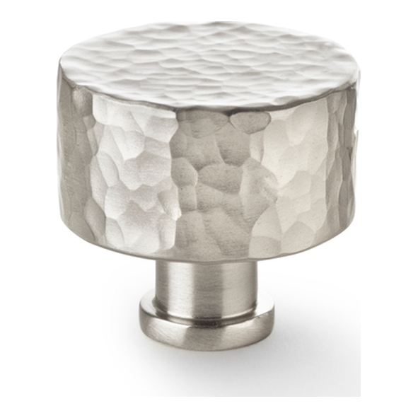 AW816-35-SN • 35mm • Satin Nickel • Alexander & Wilks Leila Hammered Cupboard Knob